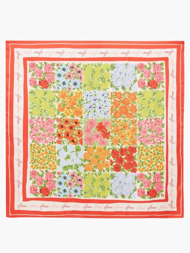 Gucci Ken Scott Large Silk Scarf Shawl